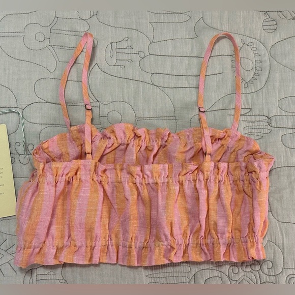 NEW SET Trovata 2 PIECES Sienna Shirt & Brigette Bandeau Top S Creamsicle Stripe - Picture 12 of 14